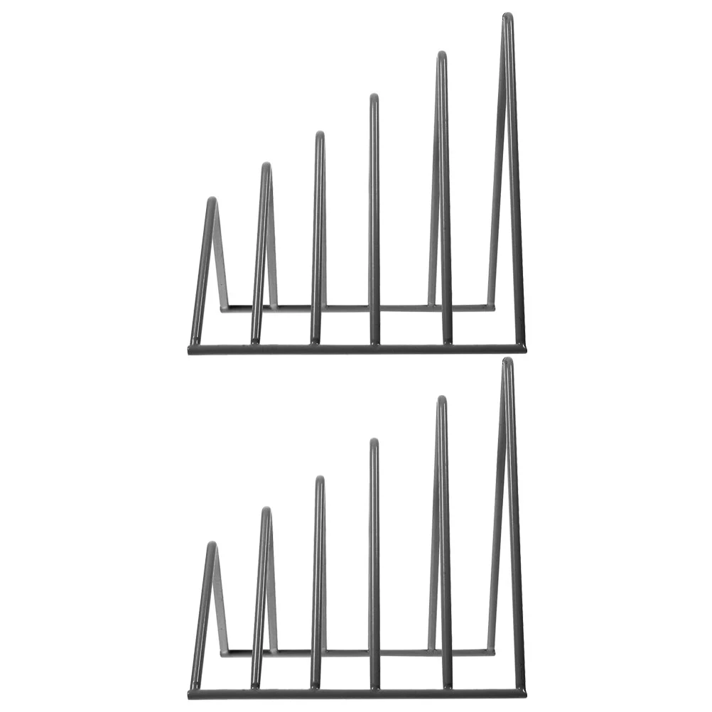 다기능 삼각형 파일 정리함, 탄창 랙 북 레코드 거치대, 데스크탑 다리미 스토리지 랙, 책꽂이, 5 슬롯, 2 개