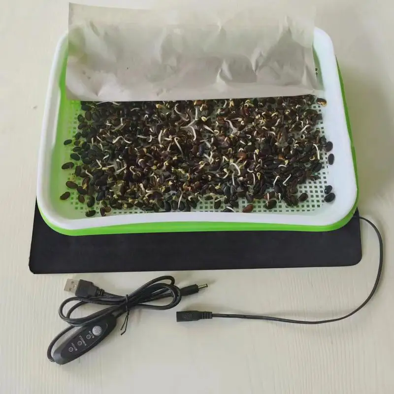 Waterproof PVC Leather Plant Heating Pad 45 to 50 Adjustable Seedling Heated Mat for Winter Plants Nursery Seed Germination Grow