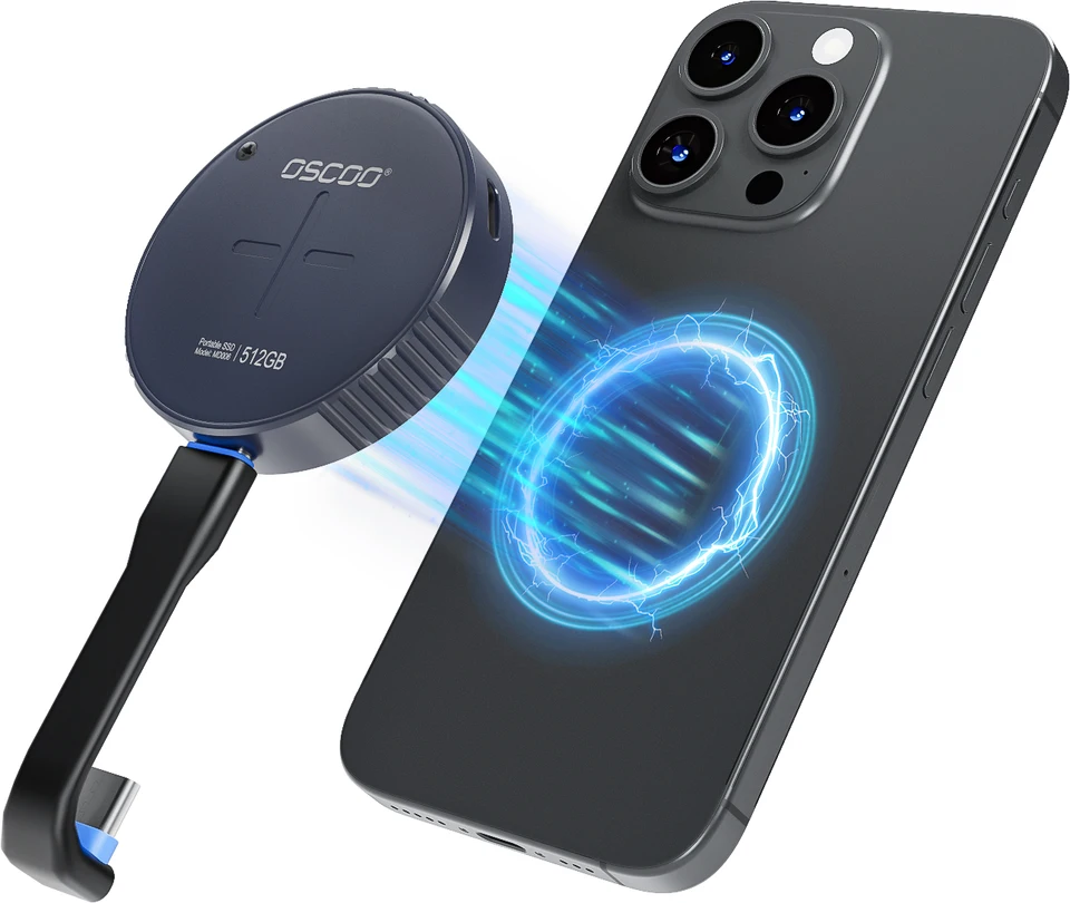 OSCOO MD008 Magnetic Mobile SSD 512GB 1TB 4K Prores Type-C