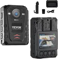1440P HD Police Body Camera, 128GB Body Cam with Audio Video Recording Picture, Built-in 3500 mAh Battery, 2.0" LCD 1