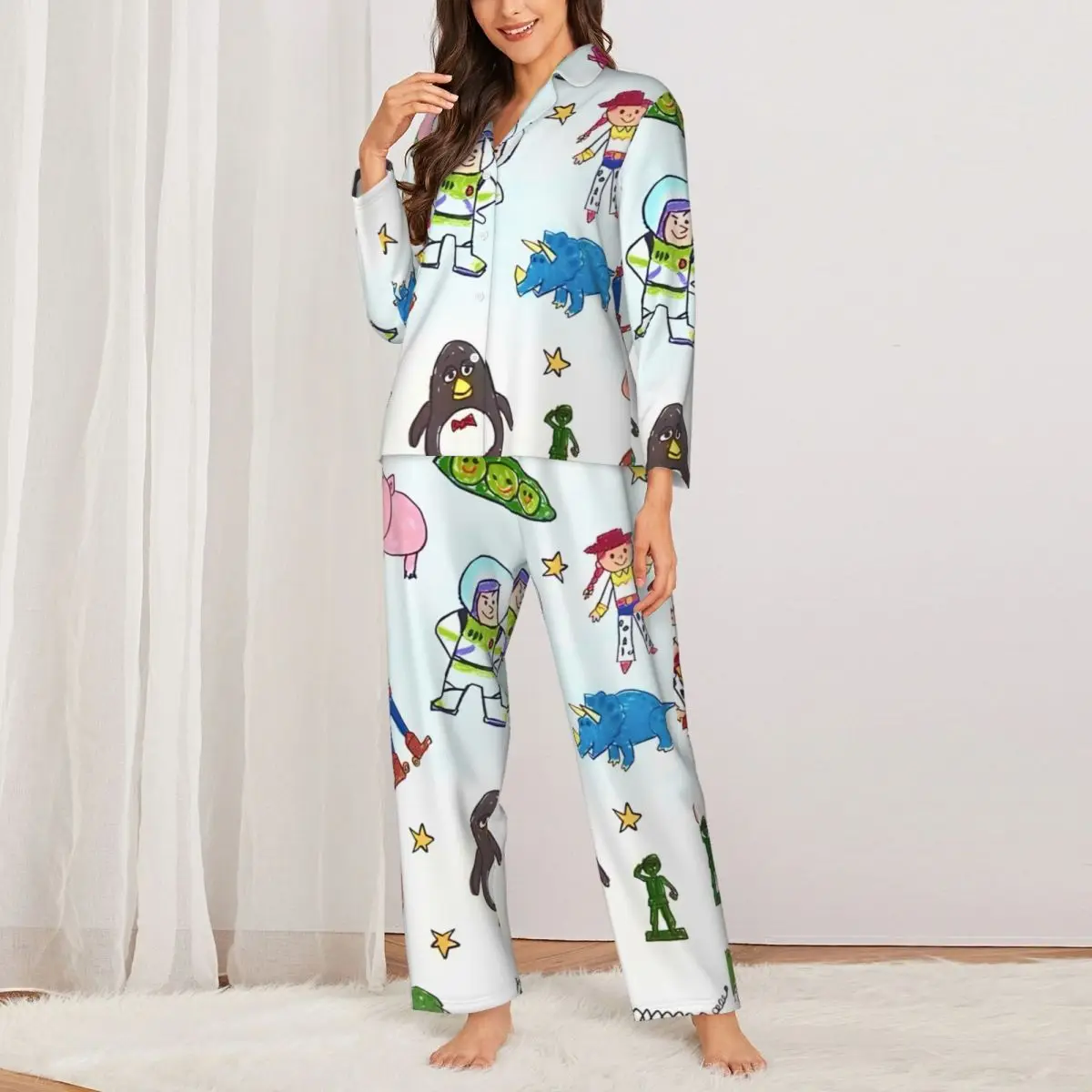 Toy-Story Women Pajamas 2 Pieces Set Loungewear pyjama pour femme 3