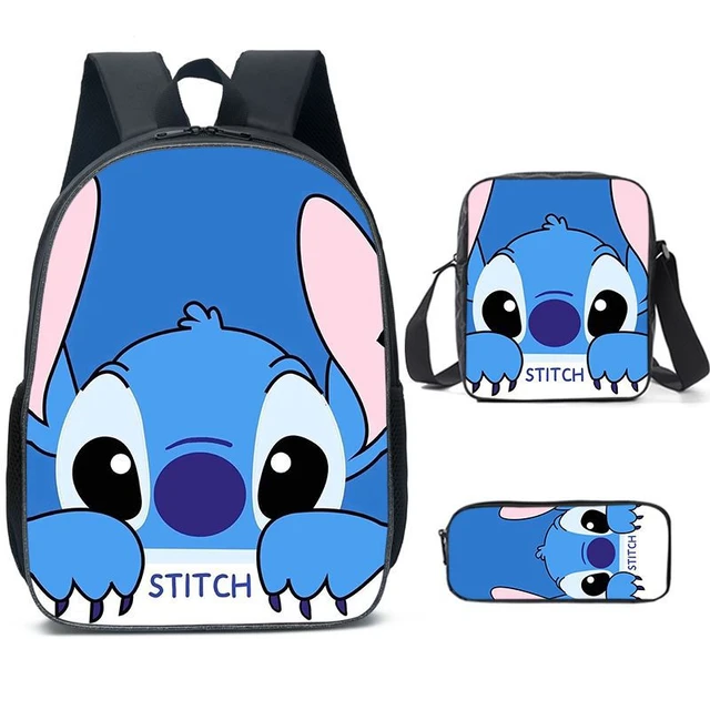 Lilo And Stitch-mochila de dibujos animados 3D para niños y niñas, Mochilas  escolares impermeables para niños de 2 a 5 años - AliExpress