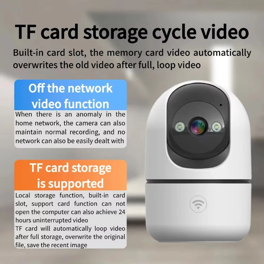 5MP Wifi IP Camera iCsee Smart Home Auto Tracking RJ45 5MP Full Night Vision Network Wireless CCTV Video Baby Security Camera 3