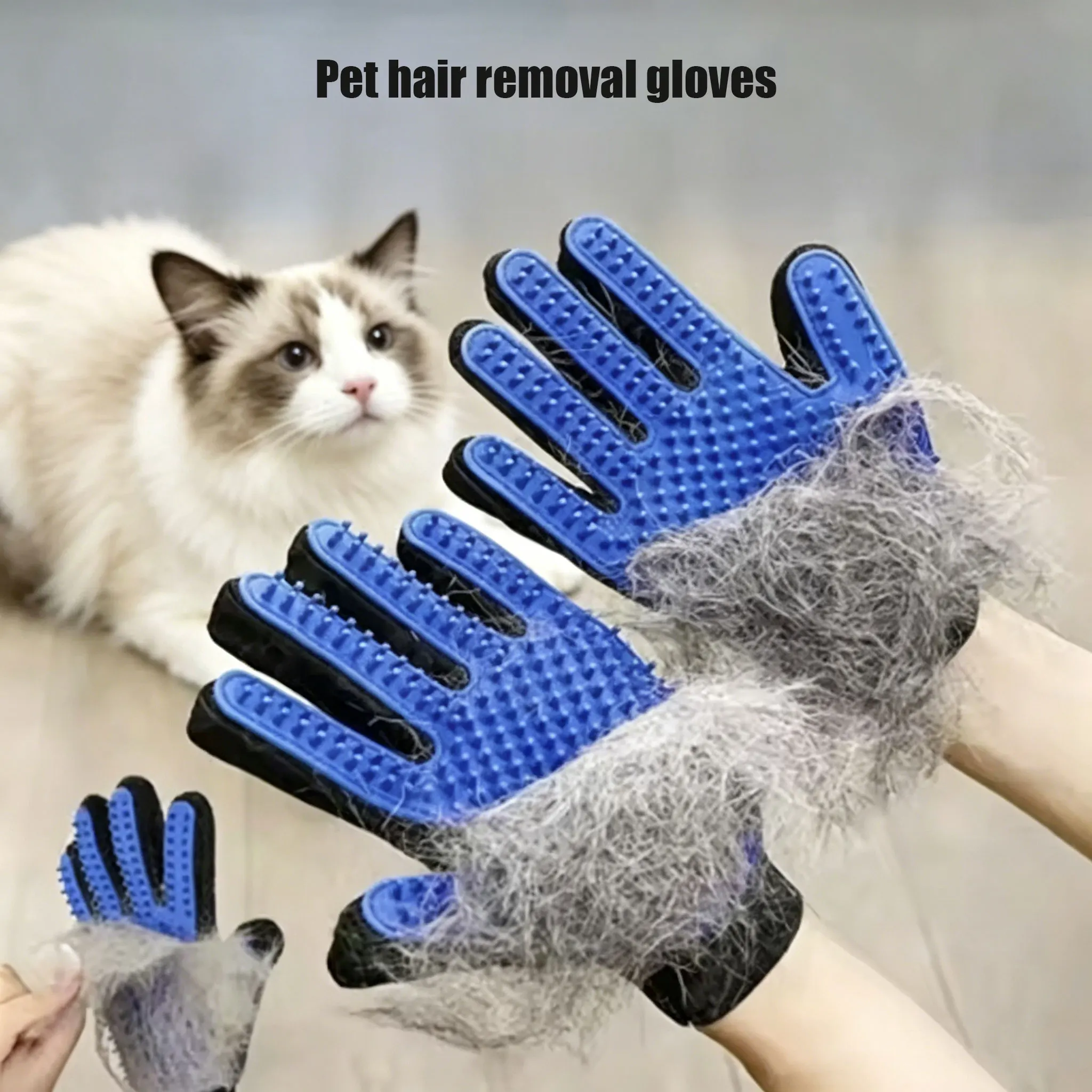 Pet Hair Removal and Grooming Glove – Deshedding & Massage Brush
