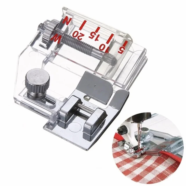 1 pcs Adjustable Bias Tape Binding Foot Snap On Presser Foot For Brother  Janome Sewing Machine Accessories Tools ZH955 6290 - Price history & Review, AliExpress Seller - Singer parts Store