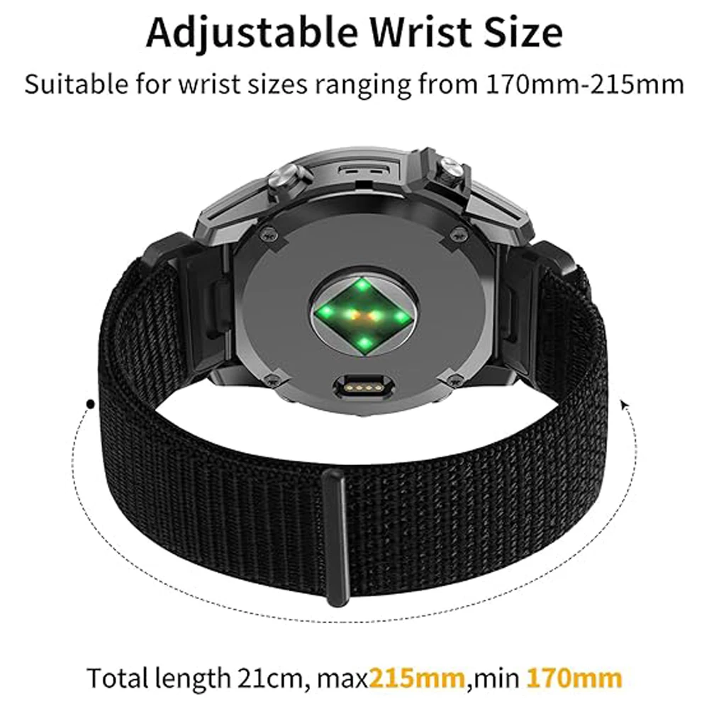 Nylon Quick Release Watch Strap - Fenix8 Collection, 22mm/26mm Bracelet