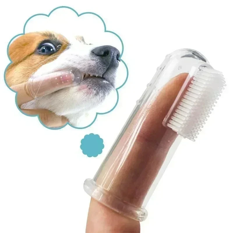 

Super Soft Pet Finger Toothbrush Dog Brush Bad Breath Tartar Teeth Care Tool Dog Pet Supplies Cepillo Para Perro