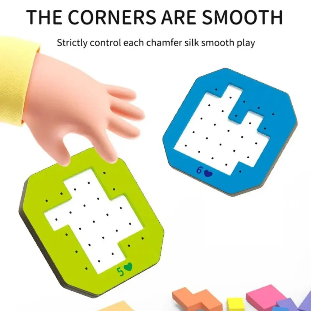 Logical Thinking Game Tangram Jigsaw Puzzle Geometry Colorful Two-person Quick-fix Tangram Jigsaw Puzzle Game Montessori