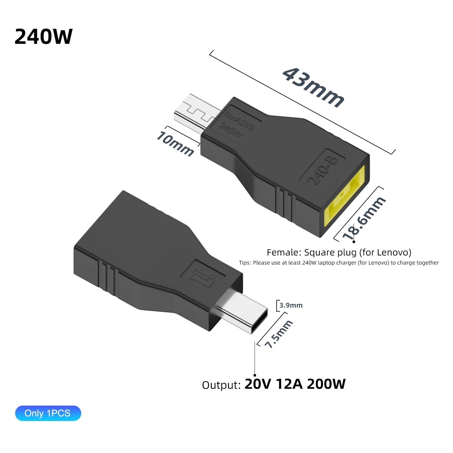 High-Power DC Laptop Charger Adapter