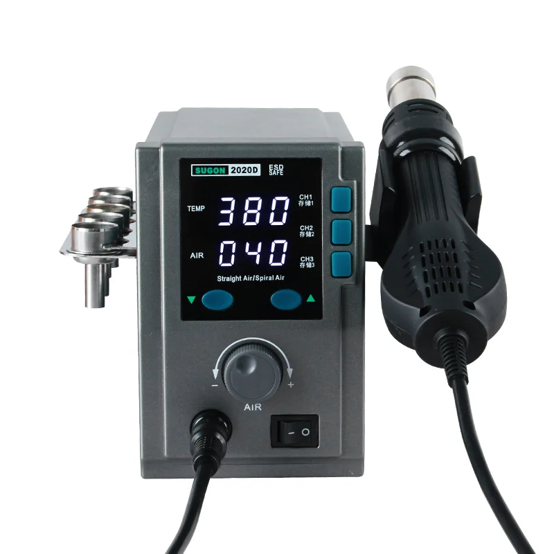 

8610DX 1000W Hot Air Rework Station LED Display Lead-Free Heat Gun Microcomputer Temperature Adjustable 5nozzle