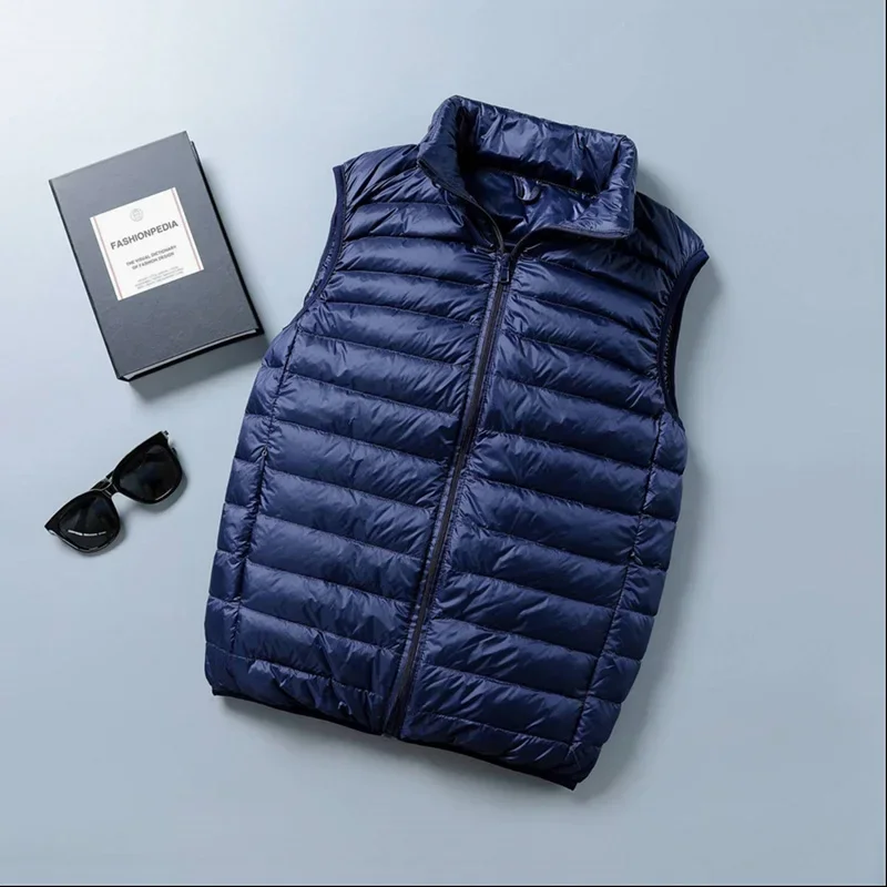 Mens Jacket Men Down Vests Man Duck Down Vest Coat Ultralight Sleeveless Windproof Waistcoat Portable Puffy Jackets For Men