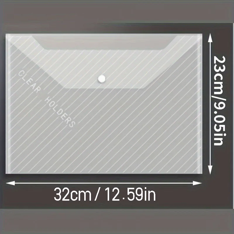 Paper Bag Plastic Waterproof Large Capacity Color Mixing Random Hair Thickened A4 Button To Hold Files 10/20 file folders