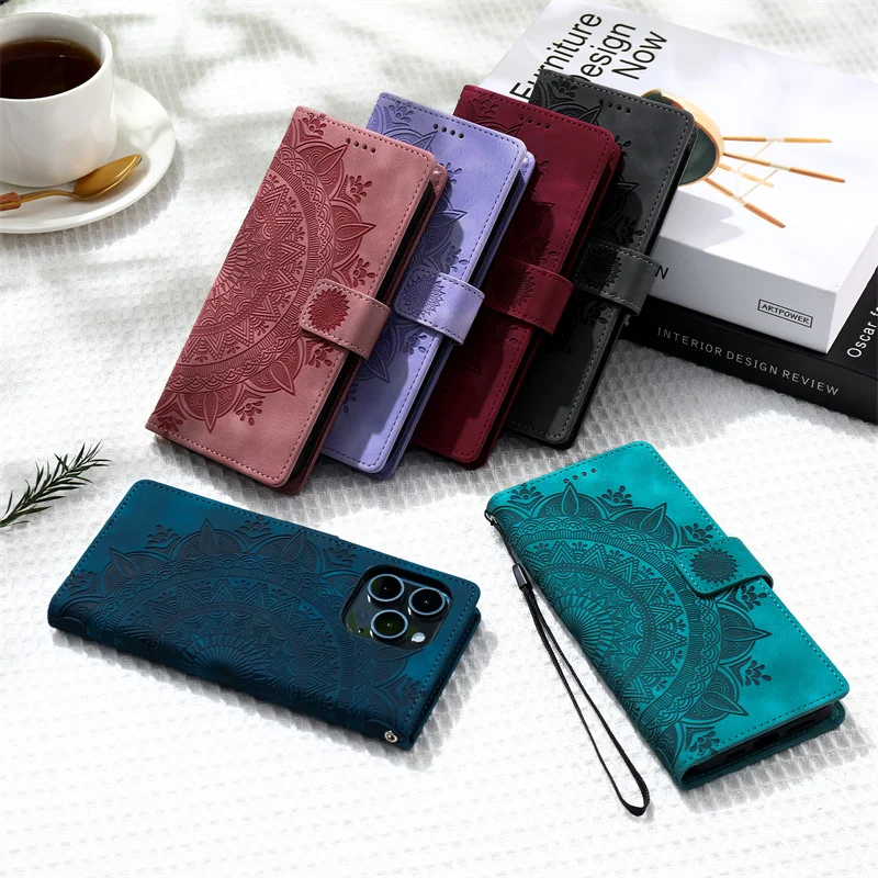 Premium Flip PU Leather Wallet Phone Case with Card Holder Cover