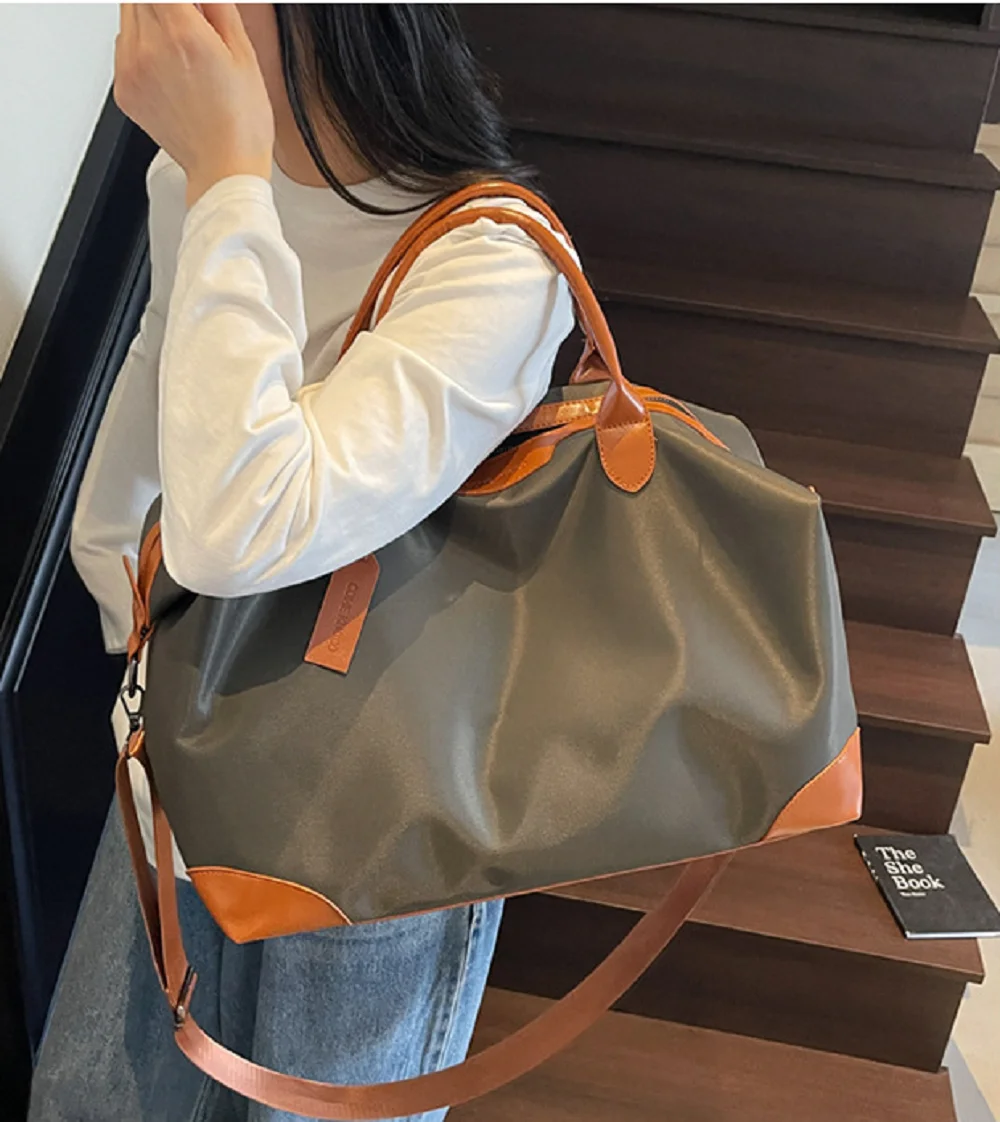 New Korean Fashion Large Capacity Travel Duffle Men Women's Waterproof Oxford Shoulder Bags Totes Business Sports_voghion.com