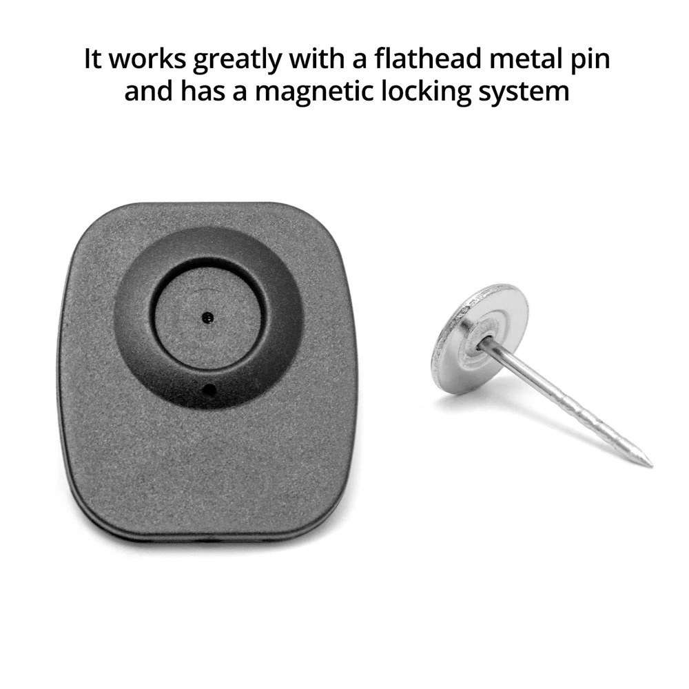 Rf 8.2Mhz Mini Square EAS Tag Retail Security Clothes Hard Tags Garment Shop Supermarket Pins 1000PCS