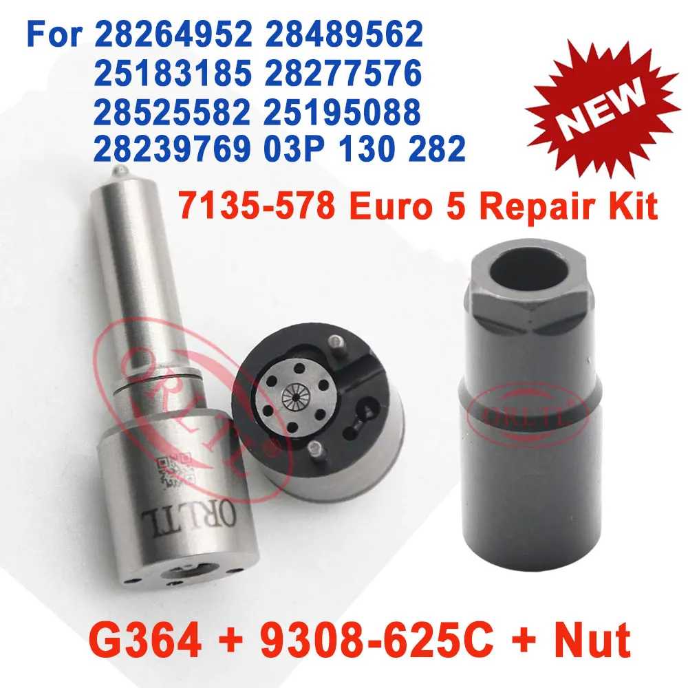 

28264952 28489562 25183185 28277576 Nozzle H364 Valve 9308-625C Repair Kits 7135-578 for Delphi 28525582 25195088 28239769