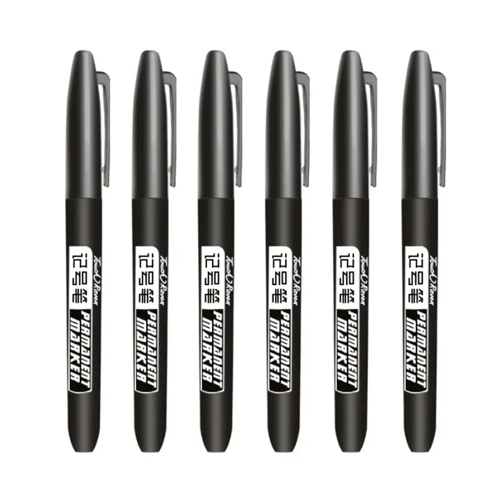 Multi-Pack Permanent Marker Set - Fine and Thick Nibs, Waterproof Ink - Black, Blue, Red