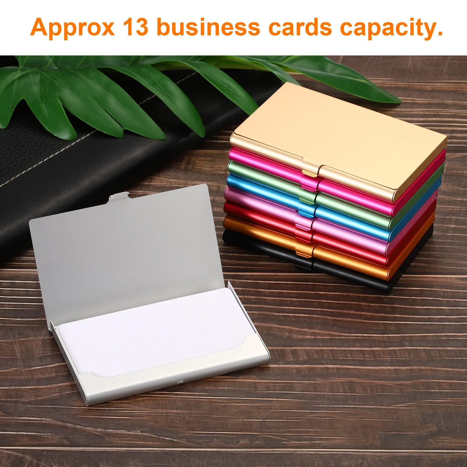 4Pcs Fashion Business Card Holder Aluminum Alloy Credit ID Wallet Card Holder Metal Box Cover 93x60x8mm Card Case Card Organizer