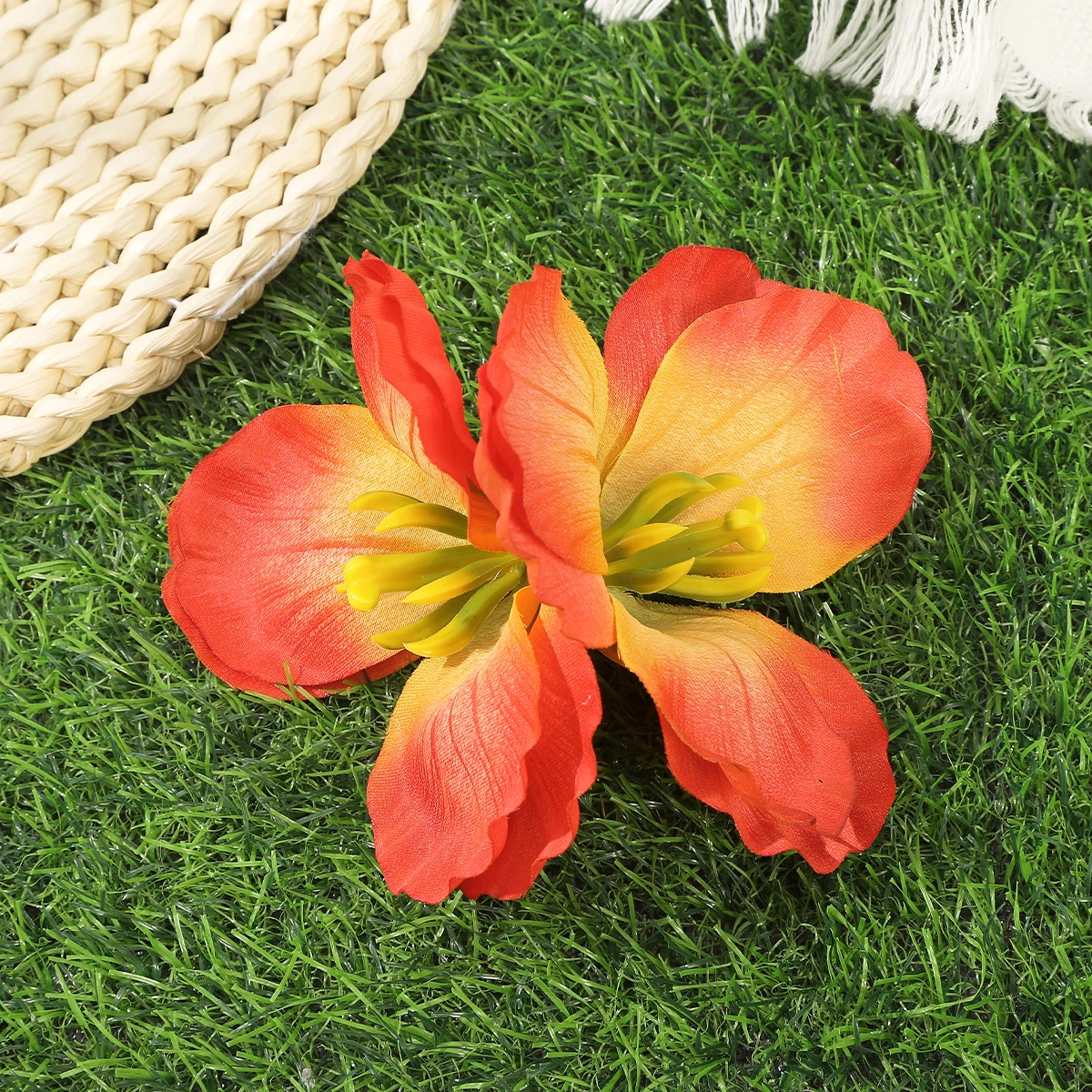 Handmade Flower Hairpin Women Beach Hawaii Bohemia Hair Clips Barrettes Ladies Rave Birthday Headwear Hair Accessories Gifts