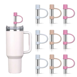 9 Pcs Straw Cover Cap 10MM for Stanley Cup Adventure Quencher 40oz,Reusable Silicone Stopper Topper Tips for Stanley Accessories