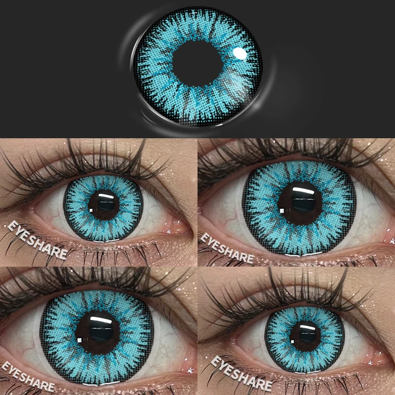 EYESHARE 1 Paar Halloween-Farbkontaktlinsen für Augen, rote Cosplay-Augenlinse, weiße, mehrfarbige Linsen, jährliche schwarze Linsen – Detail 24