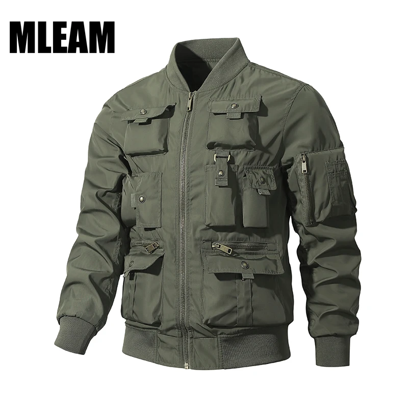 

Men's Bomber Jacket Men Spring Autumn Casual Windbreaker Pilot Baseball Coat Army Men's Jackets Cargo Flight Jacket Male Clothes