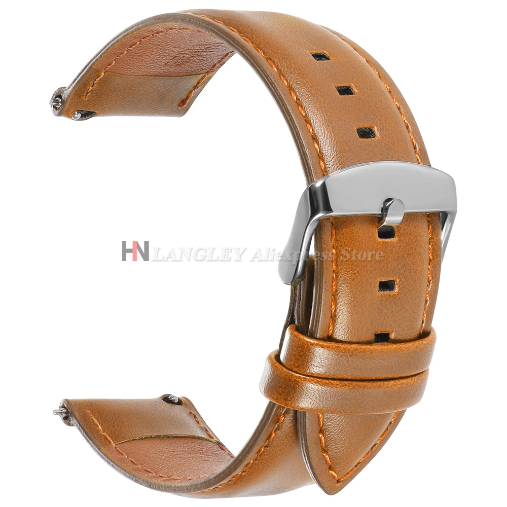 Vintage Brown Cowhide Leather Quick Release Strap - 18mm, 20mm, 22mm