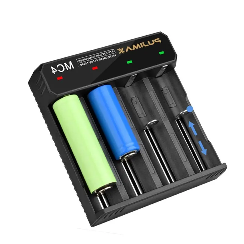 Battery Charger 4 Slots 18650 3.7/4.2V Series Lithium For 18350 14500 26500 22650 Fast Charging Adapter