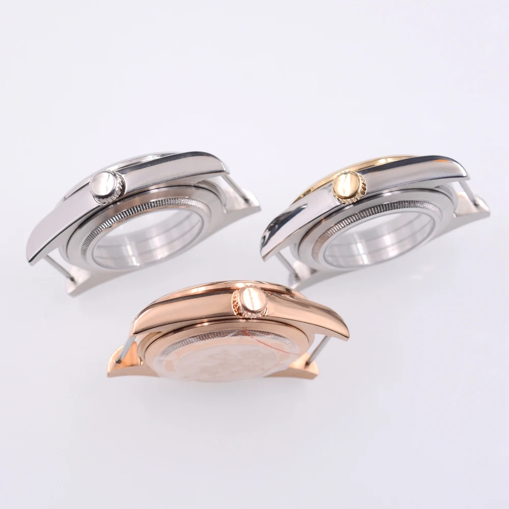 Sapphire Glass Watch Case - Silver/Rose Gold Finish