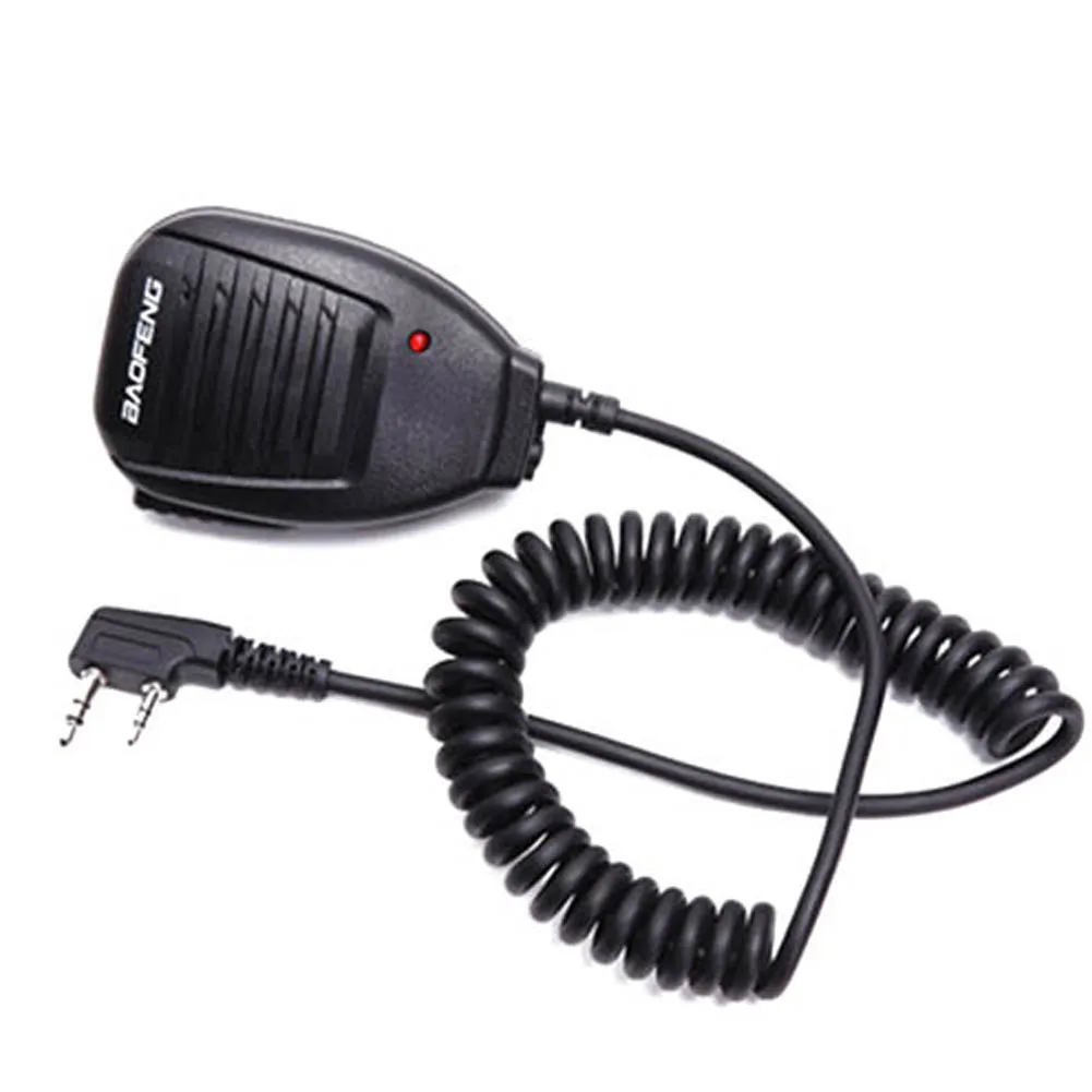 Walkie Talkie Headset Adapter 2 Pins Handheld Speaker Mic For Baofeng UV-5R BF-888S
