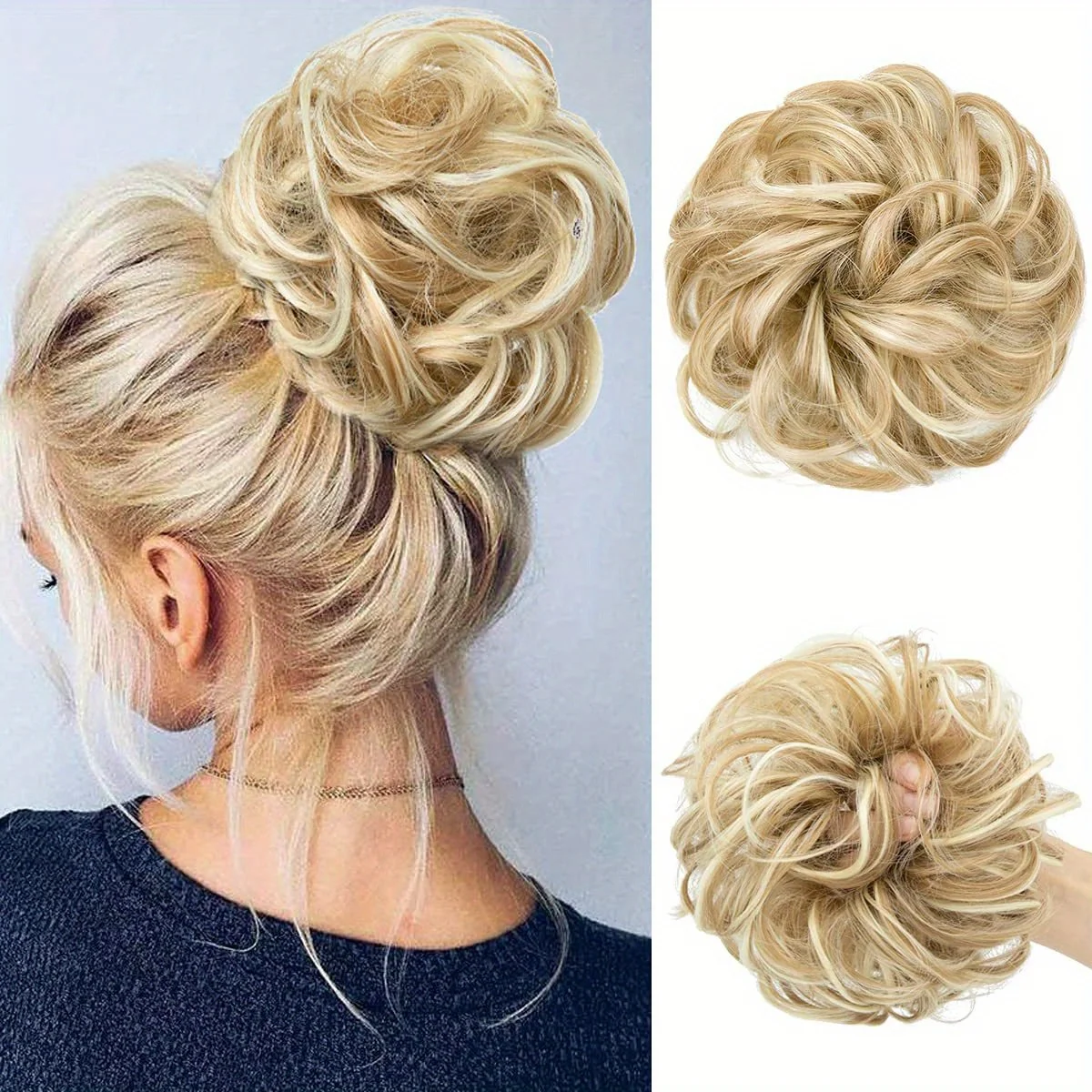 Hair Extensions Synthetic Bun Extension Elastic Quick Updo Natural Look for Daily Elegance
