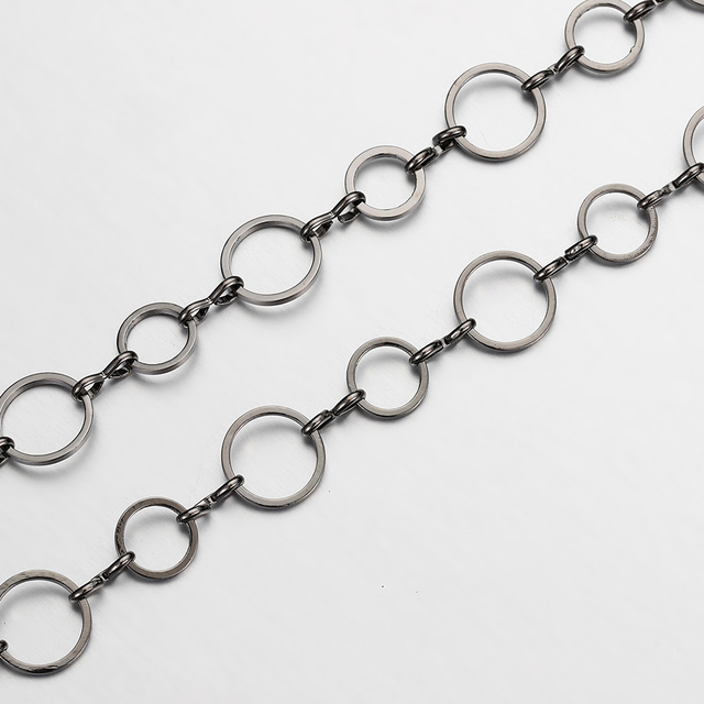 Meter 8mm 10mm Circle Link Chain Silver Gold Plated o-shaped Loop Chain for Jewelry Making DIY Necklace Bracelet Chain Accesso