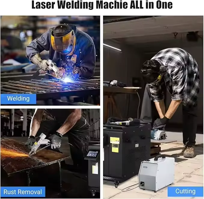 5 IN 1 Multifunction fiber laser welding for pipe / air cooling laser cleaning machine / 3 kw laser welder 6