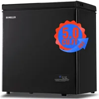 5.0 CU.FT Deep Freezer Top Open Door Compact Freezer Chest Freezer with Removable Storage Basket for Home Kitchen Garage 1