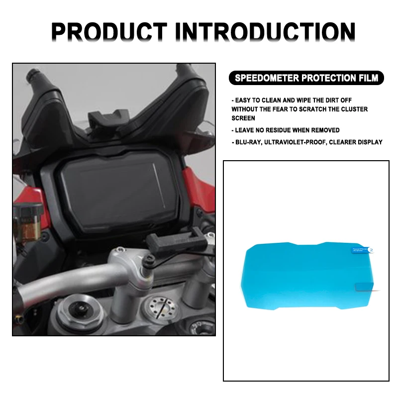 Motorcycle Screen Protector TPU Motorcycle Cluster Scratch Protection Film Screen Protector Decal for DUCATI PANIGALE V4 18 Streetfighter V4 2018