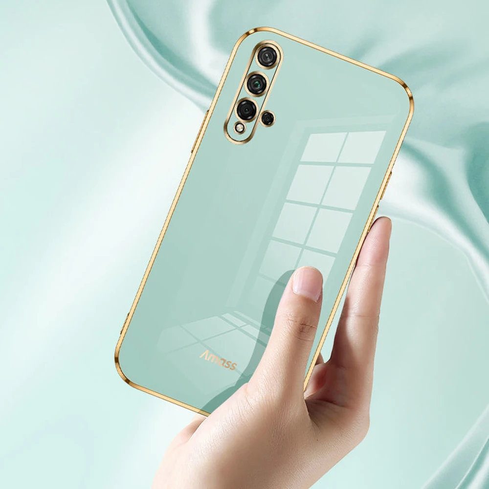 Luxury Square Plating Shockproof Silicone Phone Case Back Cover s