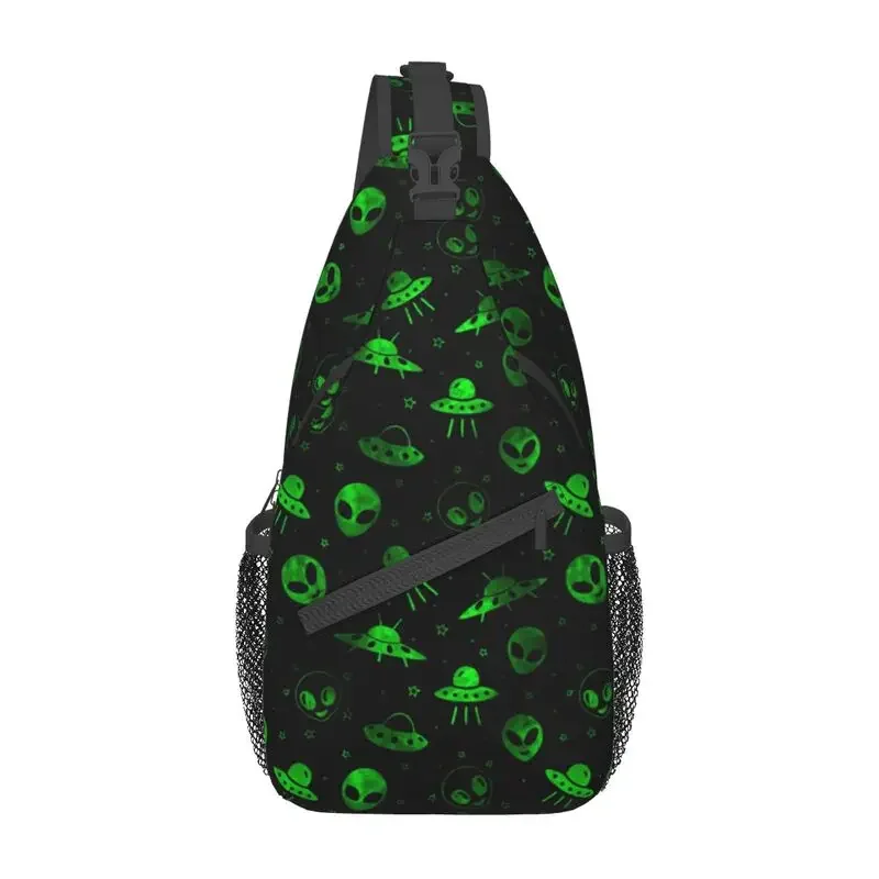 

UFOs And Aliens Sling Crossbody Chest Bag Men Cool Shoulder Backpack for Traveling