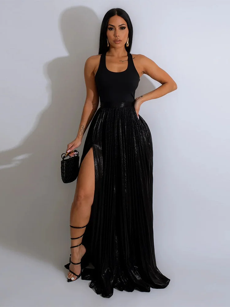 Wmstar Women Clothing Skirts Party Elastic Waist Fashion Streetwear New Style Slip Hem Wholesale Dropshipping Only Skirts 2025