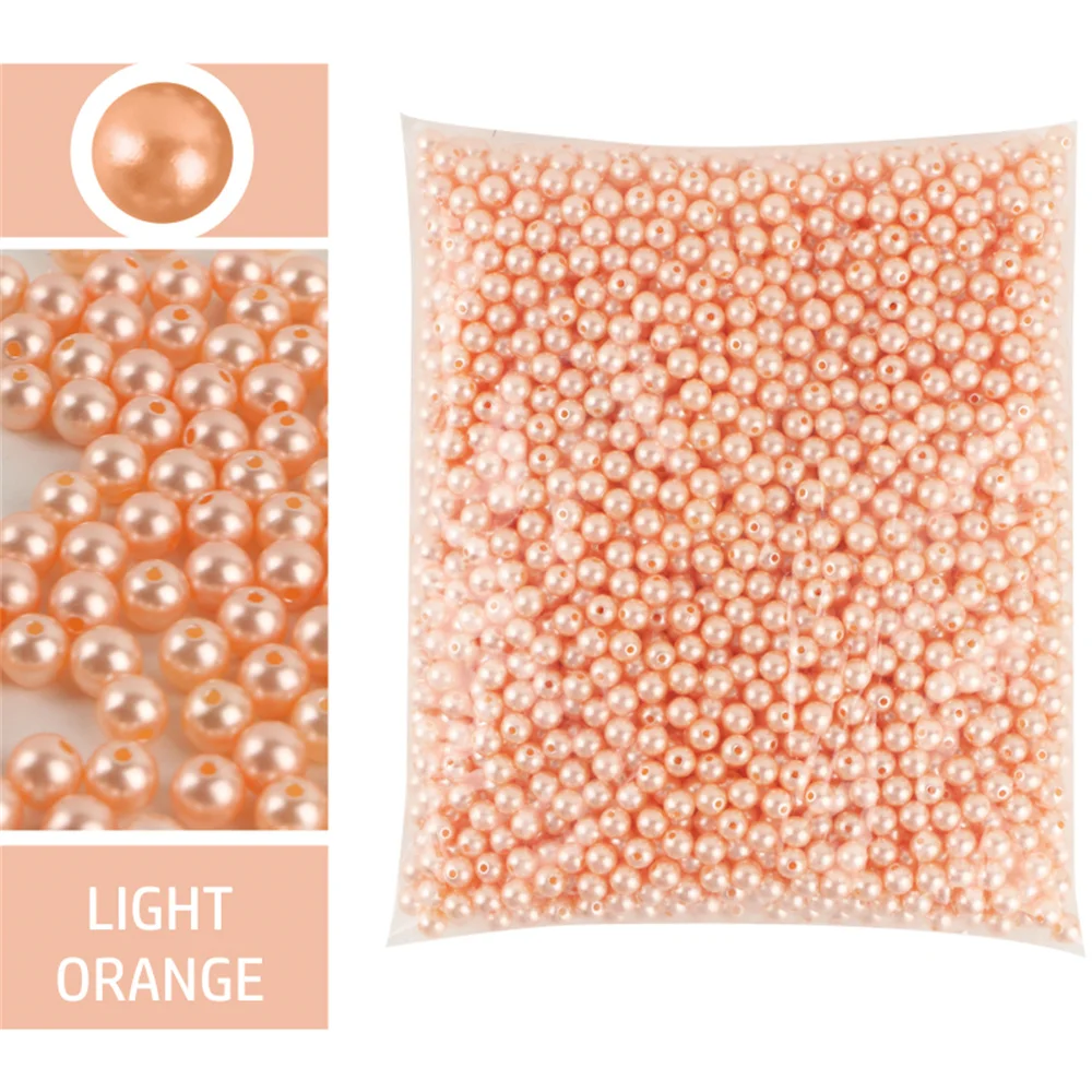 Round Shape Assorted Size ABS Pearl Beads for DIY Crafting and Jewelry Making