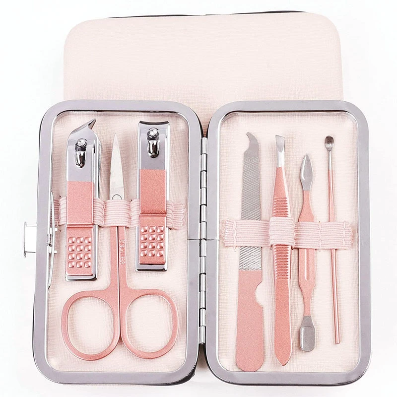 viool doel Bovenstaande 7pcs/set Professional Manicure Set Stainless Steel High Quality Nail  Clippers Nail Art Kit With Travel Case Beauty Makeup Tools - Nail Sets &  Kits - AliExpress