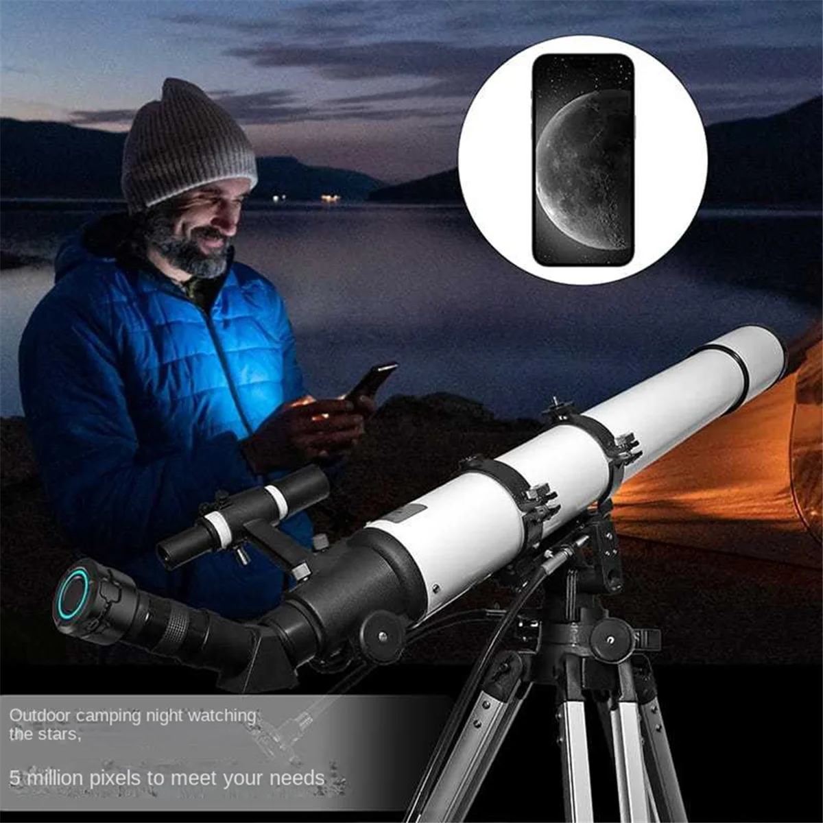 4K HD WIFI Electronic Eyepiece Astronomical Telescope Camera 5 Million Pixel Full-Color Bird-Watching