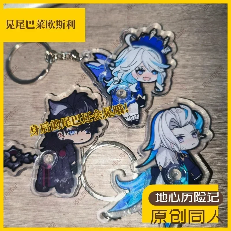 

Game enshin Impac Furina Wriothesley Neuvillette Cute Q Version Acrylic Keychain Itabag Pendant 6cm Cosplay Keyring Gifts
