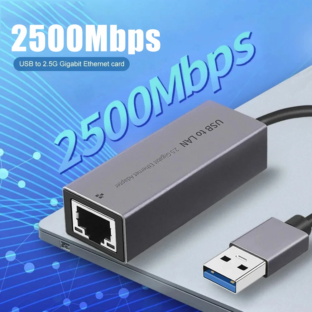 2500Mbps USB Ethernet Adapter 2.5G USB3.0 Network Card Thunderbolt 3 Lan Interne