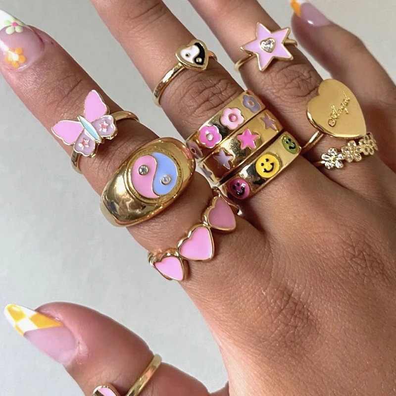 Yw Gairu Geometric Ring Color Drip Oil Gossip Checkerboard Ring Net Celebrity Personality Trend Jewelry Female Aliexpress Yw Gairu Geometric Ring Color Drip Oil Gossip Checkerboard Ring Net Celebrity Personality Trend Jewelry Female Aliexpress