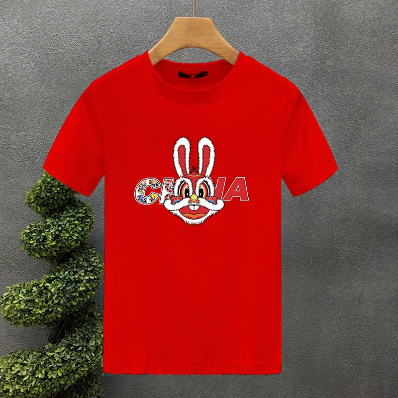 T-shirt in cotone con coniglietto per uomo e donna di coppia_voghion.com