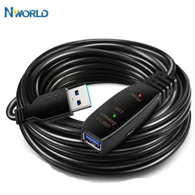 

USB 3.0 Extension Cable 5-30M Type A Male To Female Transfer 5Gbps Signal Amplifier for Conference Camera Drive Connection Data