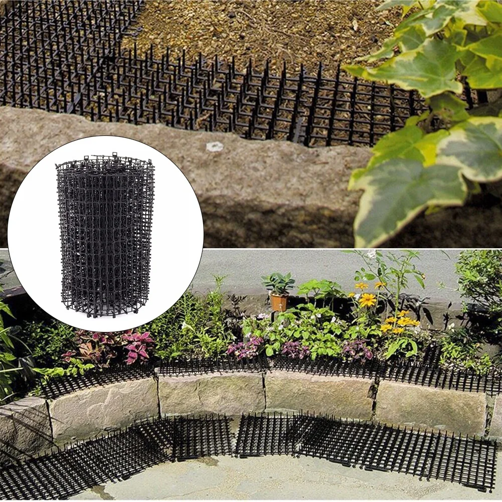 2M Garden Cat Scat Mats Repellent Mat Safety Trees Skewer Prickle Strips Spikes Prevent Dog Cat Mesh Plastic Spike Pet Products