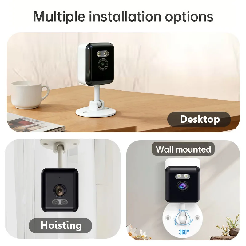 2MP HD Wifi Security Camera Mini Indoor Home Surveillance Camera Night Vision Two Ways Audio Human Detection 2.4G IP CAM 6