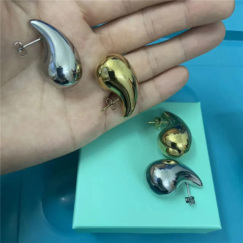 

316L Hot Sell Water Drop Stainless Steel Dangle Earring No Fade Best Gify With BOX Sell 100000 Pairs