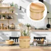 Wooden Barrel Sushi Rice Bucket Buckets Serving Container Food Containers with Lids 3